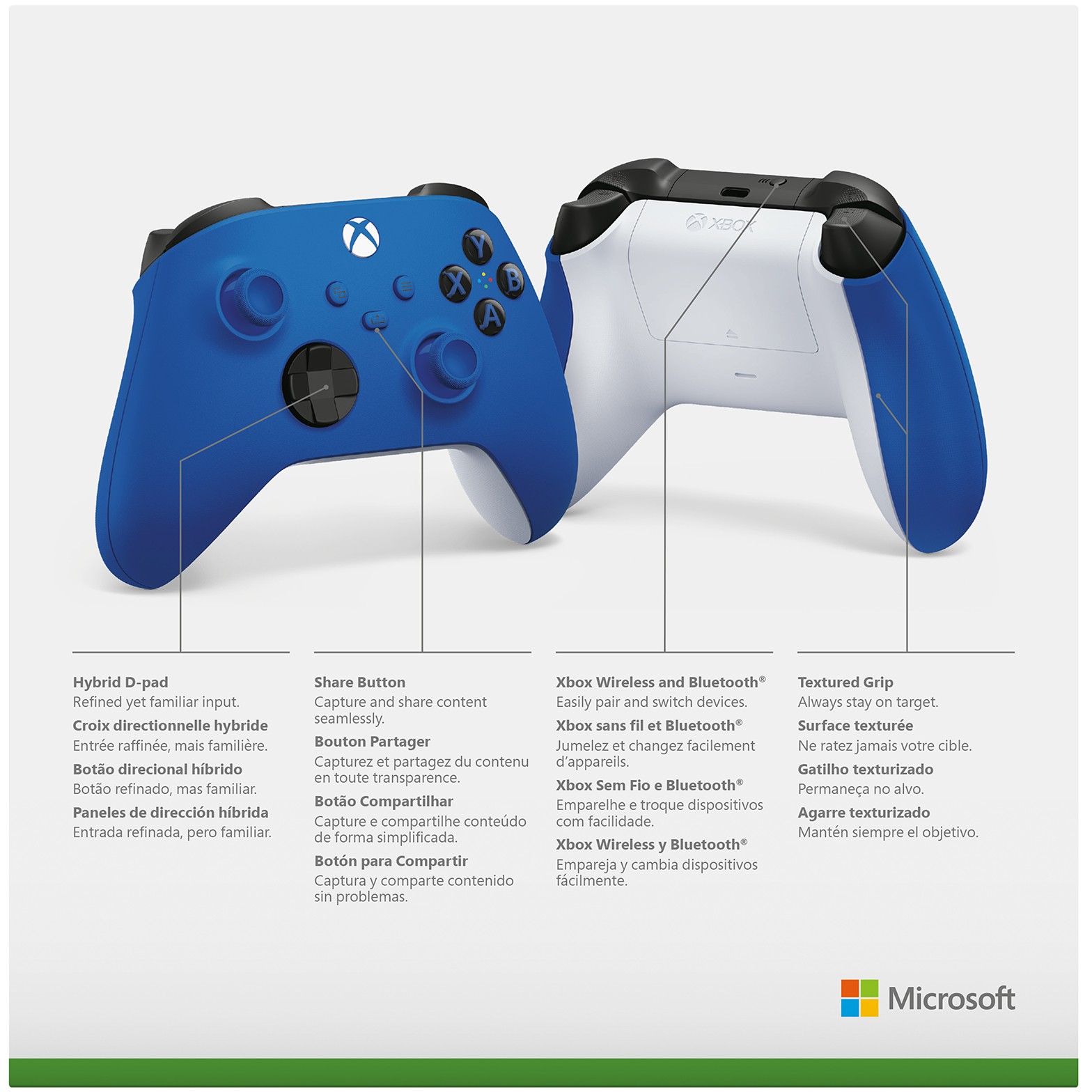 Microsoft Xbox Wireless Controller Blue bijela Bluetooth/USB Gamepad Analogue / Digital Android, PC, Xbox One, Xbox One S, Xbox One X, Xbox Series S, Xbox Series X, iOS-6