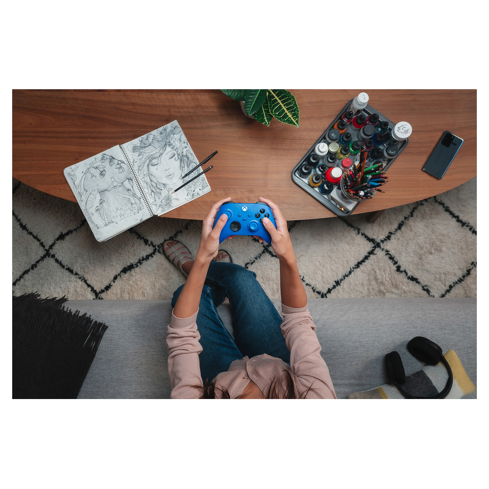 Microsoft Xbox Wireless Controller Blue bijela Bluetooth/USB Gamepad Analogue / Digital Android, PC, Xbox One, Xbox One S, Xbox One X, Xbox Series S, Xbox Series X, iOS-11