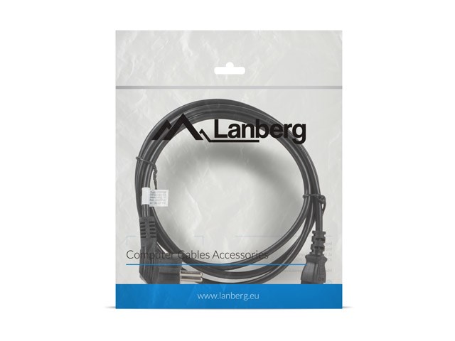 Naponski kabel Lanberg CA-C13C-11CC-0018-BK crni 1.8 m C13 spojnica CEE7/7-3