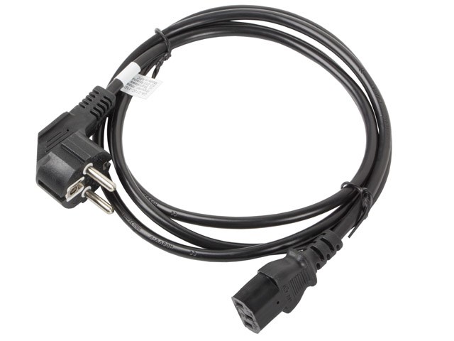 Naponski kabel Lanberg CA-C13C-11CC-0018-BK crni 1.8 m C13 spojnica CEE7/7-1