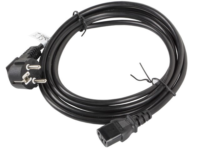 Naponski kabel Lanberg CA-C13C-11CC-0030-BK crni 3 m C13 spojnica CEE7/7-1