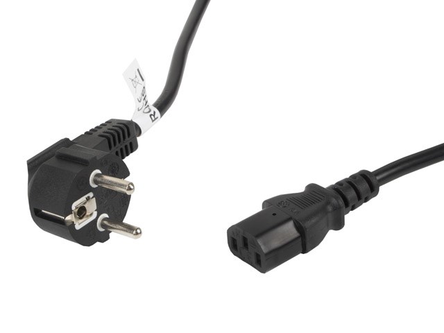 Naponski kabel Lanberg CA-C13C-11CC-0100-BK crni 10 m C13 spojnica CEE7/7-1