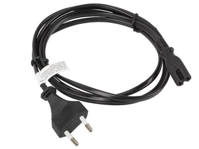 Naponski kabel Lanberg CA-C7CA-10CC-0018-BK crni 1.8 m C7 spojnica CEE7/16