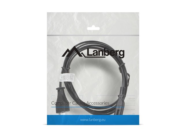 Naponski kabel Lanberg CA-C7CA-10CC-0018-BK crni 1.8 m C7 spojnica CEE7/16-1