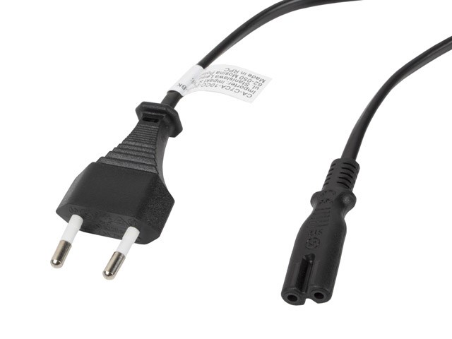 Naponski kabel Lanberg CA-C7CA-10CC-0018-BK crni 1.8 m C7 spojnica CEE7/16-2