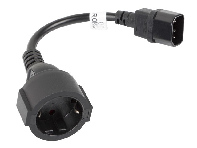 Naponski kabel LANBERG CA-C14E-10CC-0018-BK (C14 utor) crna-0