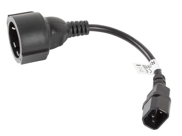 Naponski kabel LANBERG CA-C14E-10CC-0018-BK (C14 utor) crna-2