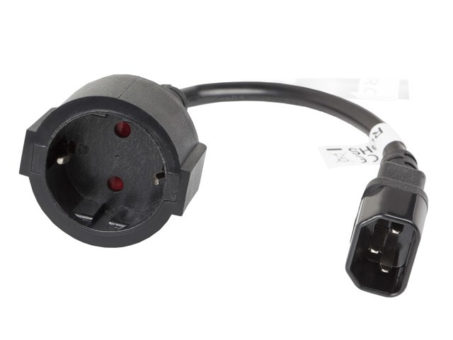 Naponski kabel LANBERG CA-C14E-10CC-0018-BK (C14 utor) crna-1