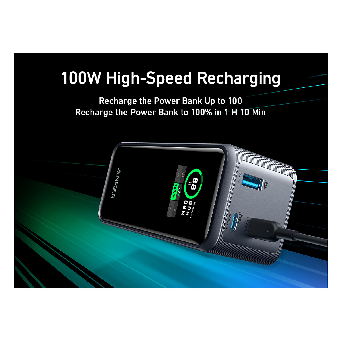 Prijenosna baterija ANKER Prime (20000 mAh) crna 200W-22