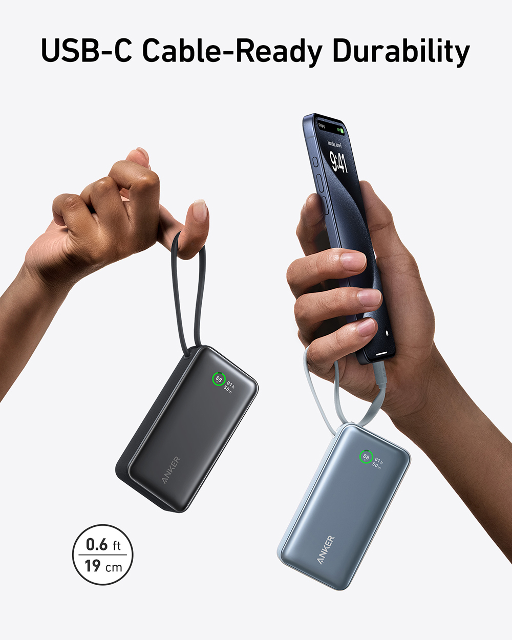 Anker 545 Nano powerbank 10K with built-in USB-C cable, green-2