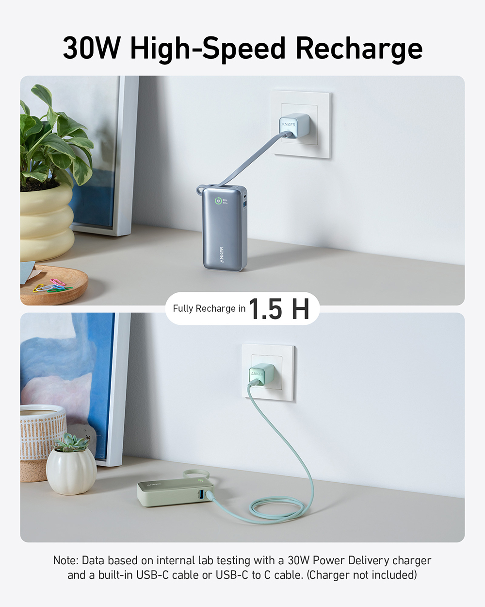 Anker 545 Nano powerbank 10K with built-in USB-C cable, green-4