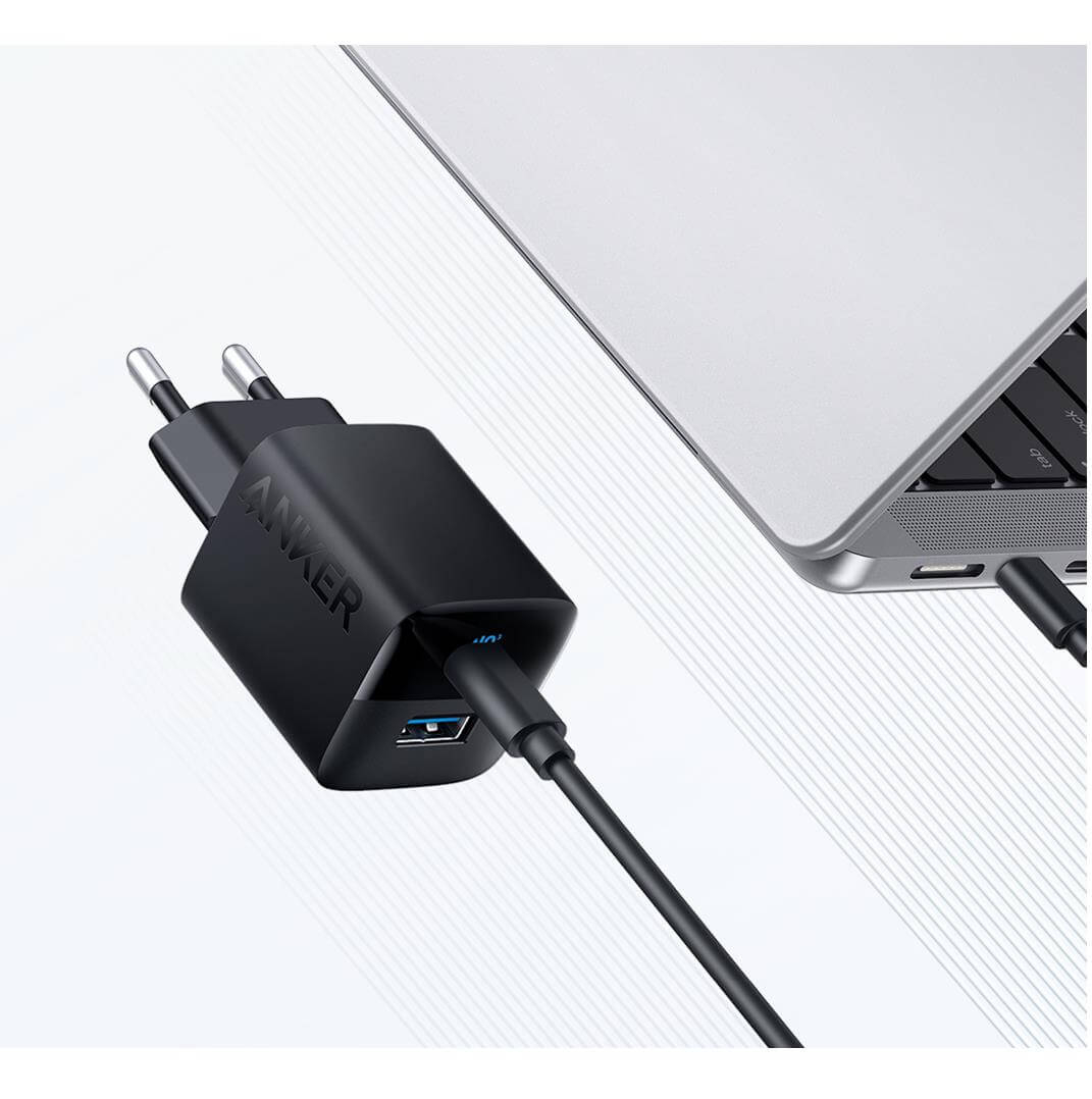 Adapter ANKER 323, 33W, 1xUSB-C, 1xUSB-A, PowerIQ 3.0, crni-6