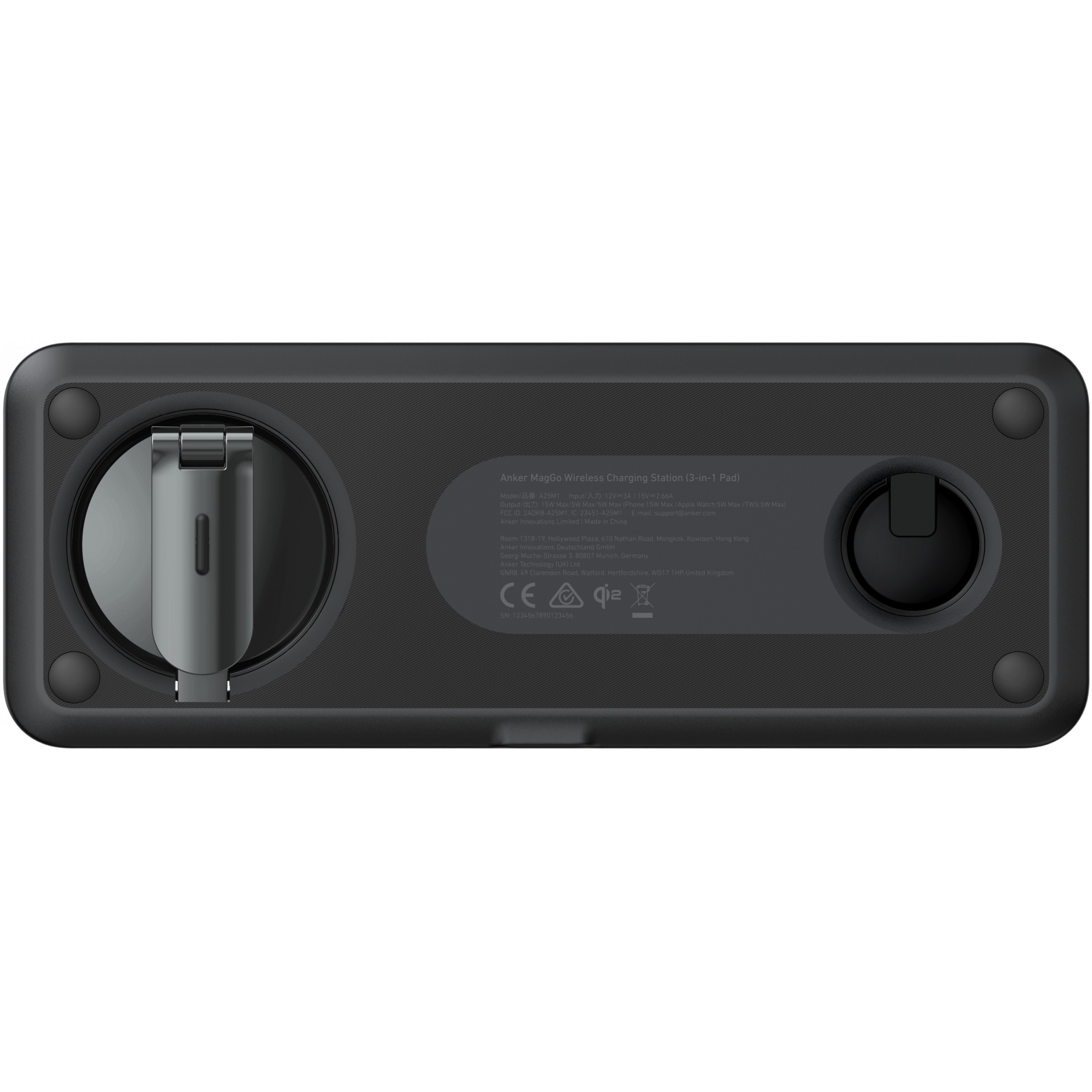 Bežična stanica za punjenje ANKER MagGo 3-in-1 Pad 15W Qi2 Black, B25M1311-1