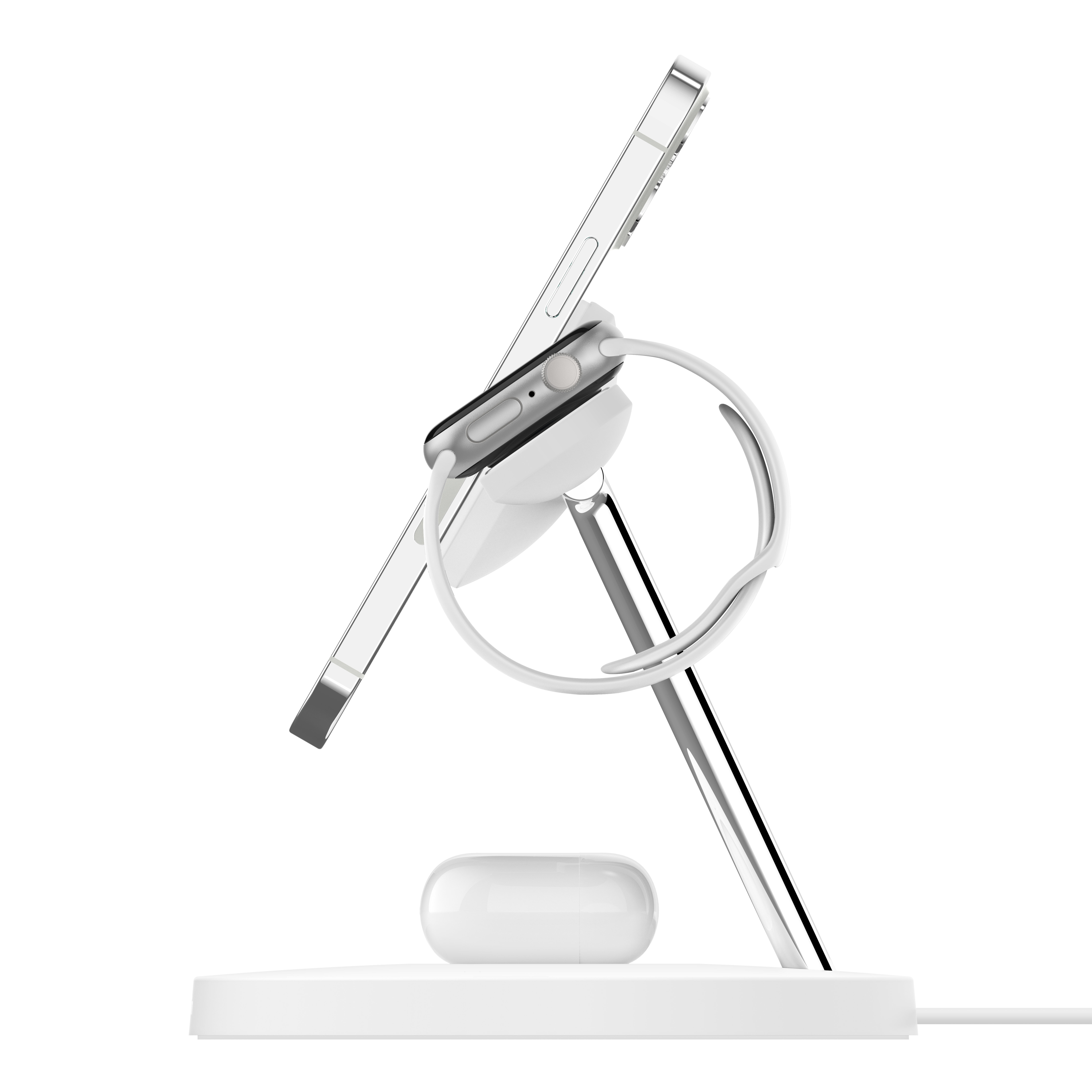Belkin BOOST CHARGE PRO MagSafe 3-u-1 stalak za punjenje (brzo punjenje sata, s PSU, bijeli)-2