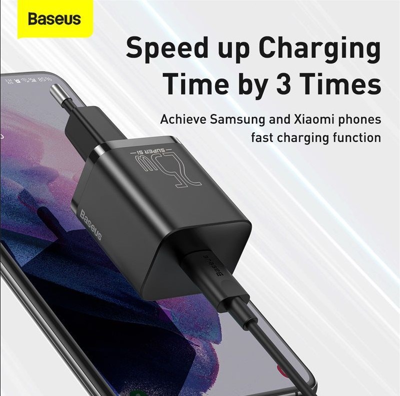 Adapter BASEUS TZCCSUP-L01, super charger + kabel Type-C na Type-C-5