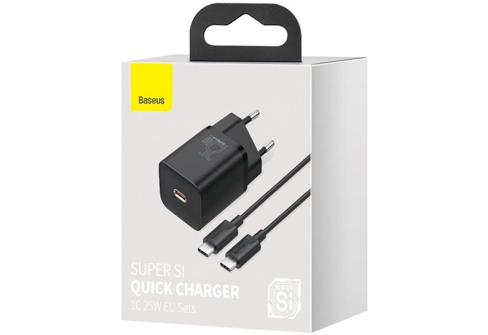 Adapter BASEUS TZCCSUP-L01, super charger + kabel Type-C na Type-C-0