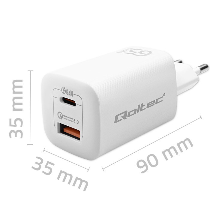 Punjač QOLTEC 50765 za mobilne uređaje, prijenosne konzole, power bank, pametne telefone, pametne satove, tablete bijeli-2