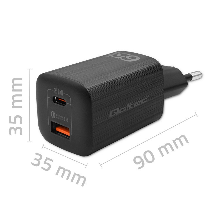 Punjač QOLTEC 50766 za mobilne uređaje, prijenosne konzole, power bank, pametne telefone, pametne satove, tablete crna boja-3