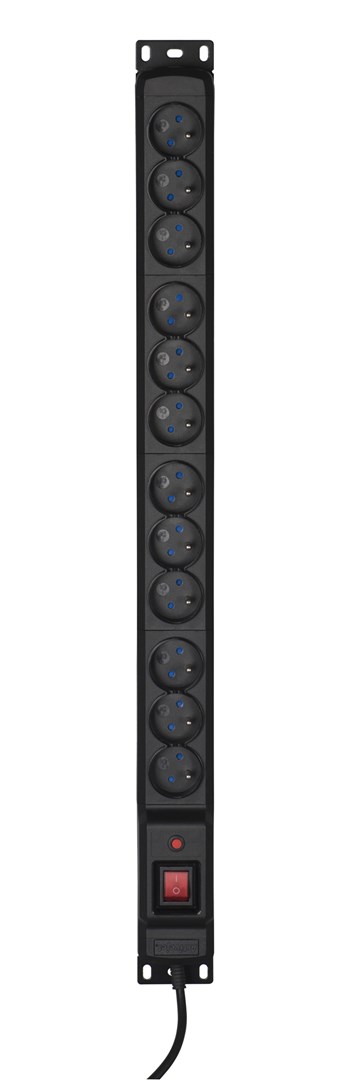 Produžni kabel ACTIVEJET COMBO 12 socket power strip 3m crna boja-0