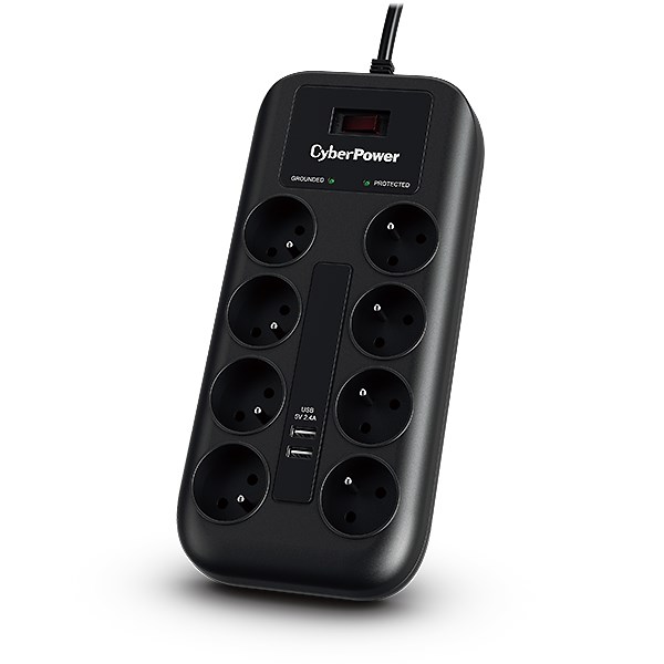 Zaštita od prenapona CYBERPOWER Tracer III P0820SUF0-FR crna 8 AC utičnica 200 - 250 V 1.8 m-0
