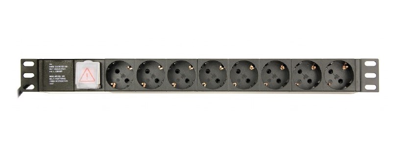 Jedinica za distribuciju napajanja GEMBIRD EG-PDU-014-C14 (8 AC utičnica, 1U) crna-0