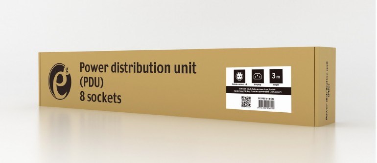 Jedinica za distribuciju napajanja GEMBIRD EG-PDU-014-C14 (8 AC utičnica, 1U) crna-4