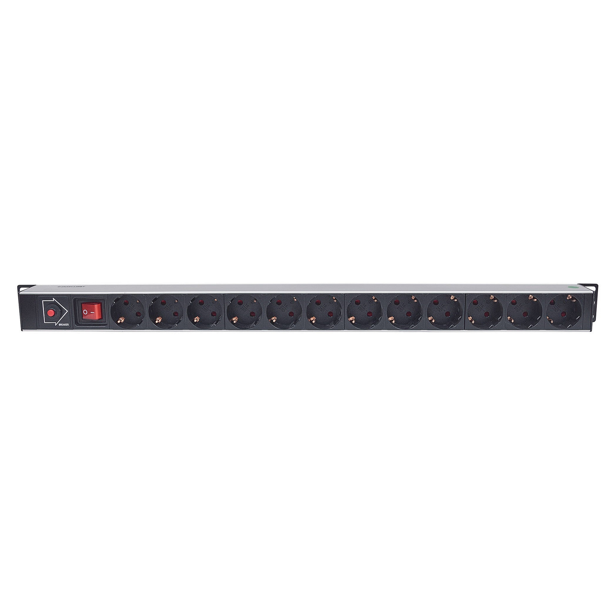 Napajanje INTELLINET Vertical Rackmount 12-Way Power Strip - German Type (s prekidačem i zaštitom od prenapona, 1.6m kabel za napajanje, Euro 2-pin utikač)-2