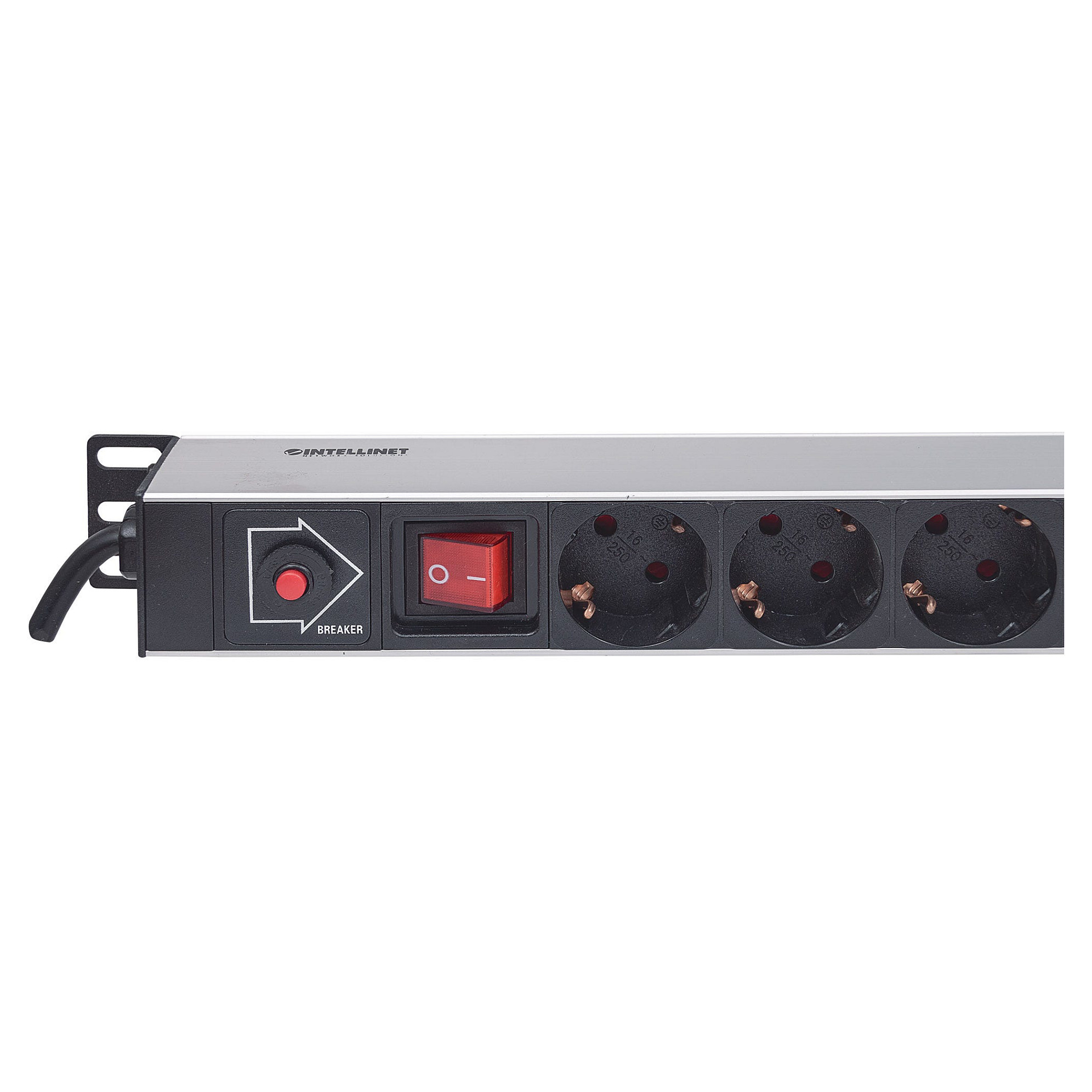 Napajanje INTELLINET Vertical Rackmount 12-Way Power Strip - German Type (s prekidačem i zaštitom od prenapona, 1.6m kabel za napajanje, Euro 2-pin utikač)-3