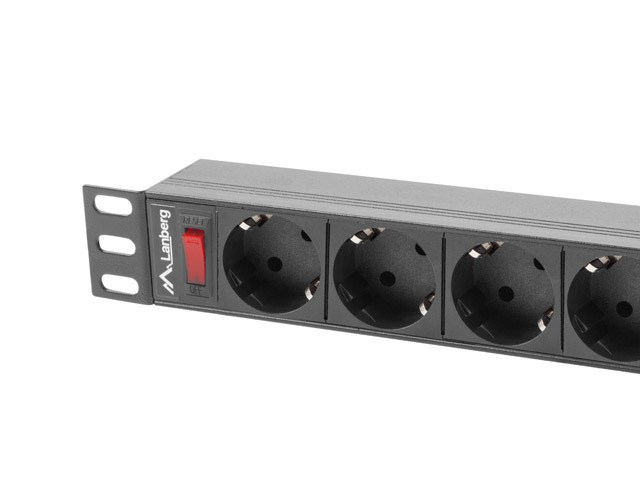 LANBERG RACK POWER STRIP 19" PDU 1U 9X SHUKO-2