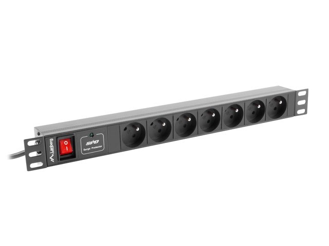Traka za napajanje LANBERG PDU (1U, 10A, 7X 230V, 2m)-0