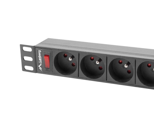 Traka za napajanje LANBERG PDU RACK 19" (1U, 16A, 9X 230V PL)-1