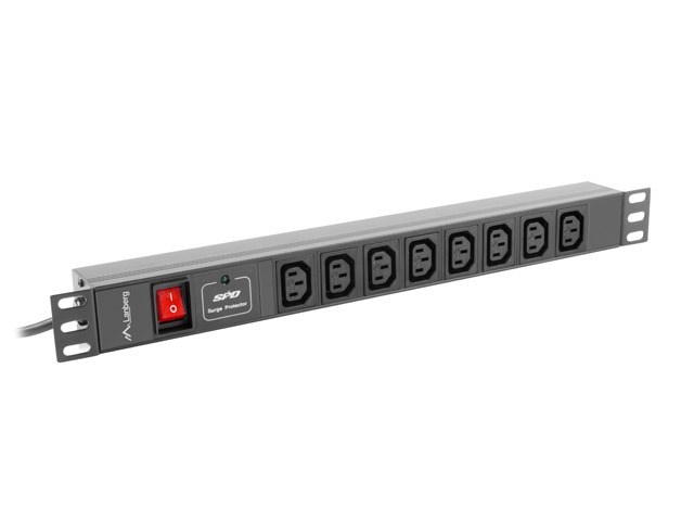 Traka za napajanje LANBERG PDU RACK (1U, 16A, 8X IEC C13)
