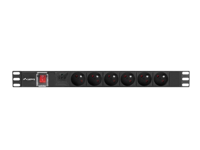 Traka za napajanje LANBERG PDU RACK 19" (1U, 16A, 6X 230V PL, 2m)-0