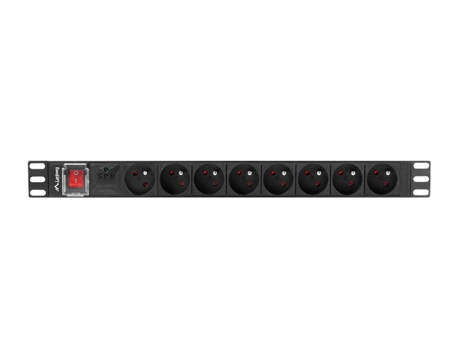 Traka za napajanje LANBERG PDU RACK 19" (1U, 16A, 8X 230V PL, 2m)-1