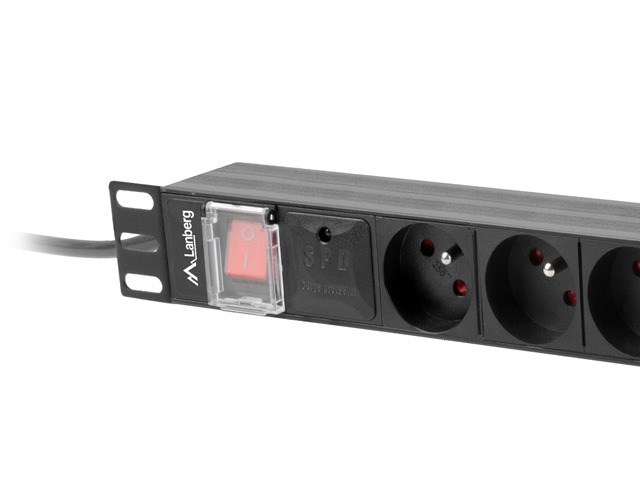 Traka za napajanje LANBERG PDU RACK 19" (1U, 16A, 8X 230V PL, 2m)-3