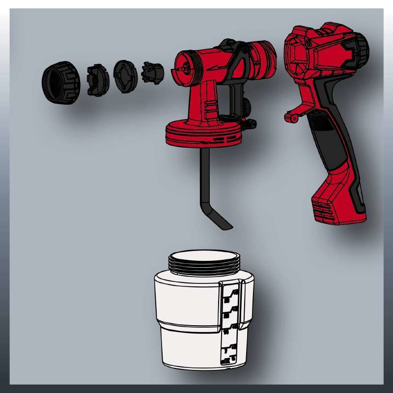 Paint Spray Gun Einhell TC-SY 600 S 0.8 L-7