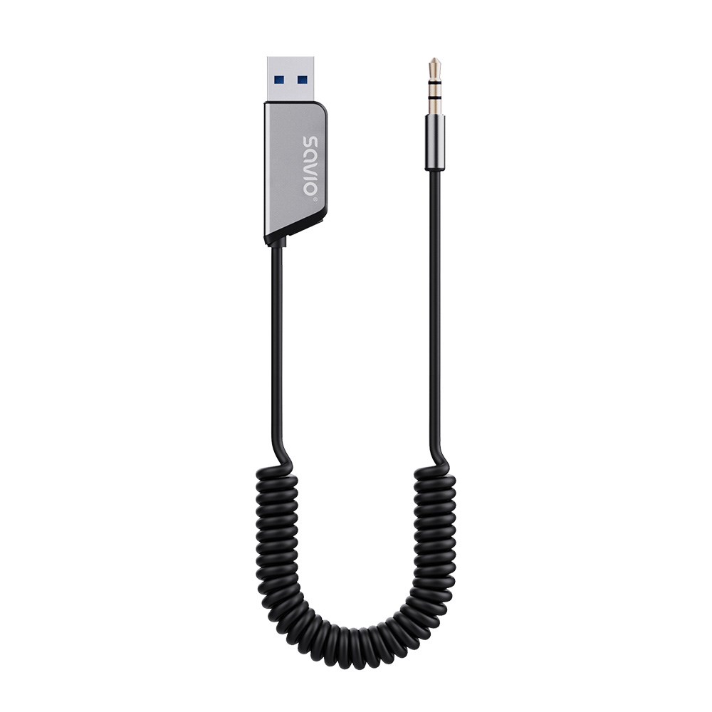 Savio TR-16 Transmitter AUX adapter with hands-free function, Bluetooth 5.3, Google Assistant/Siri-0