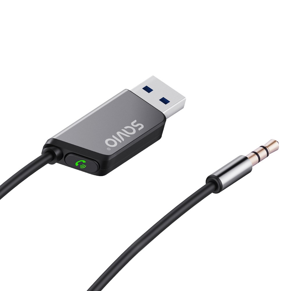 Savio TR-16 Transmitter AUX adapter with hands-free function, Bluetooth 5.3, Google Assistant/Siri-1