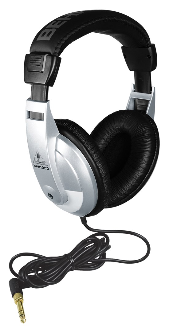 Behringer HPM1000 headphones/headset Wired Music Black, Silver-0