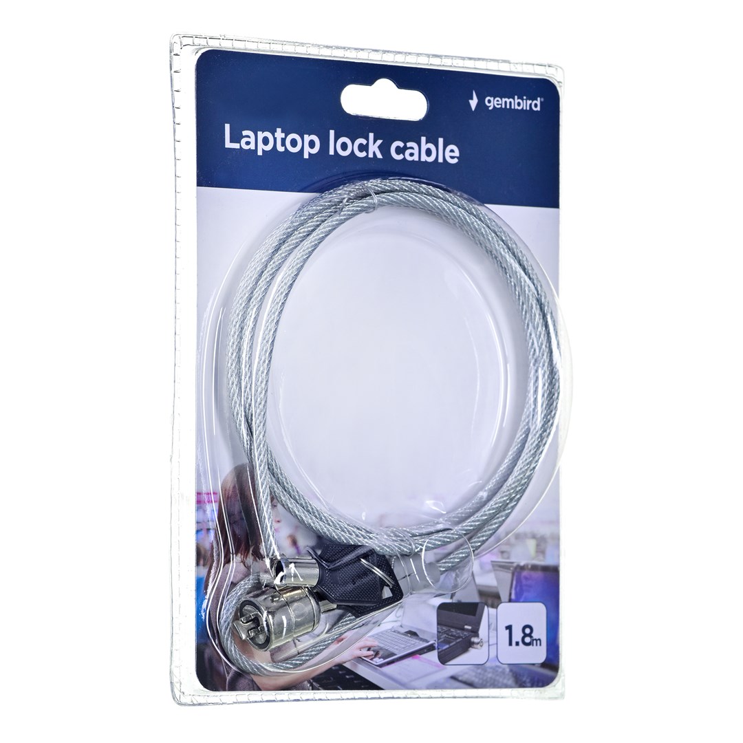 Kabel za zaključavanje GEMBIRD LK-K-01 (srebrni, 1.8 m)-1