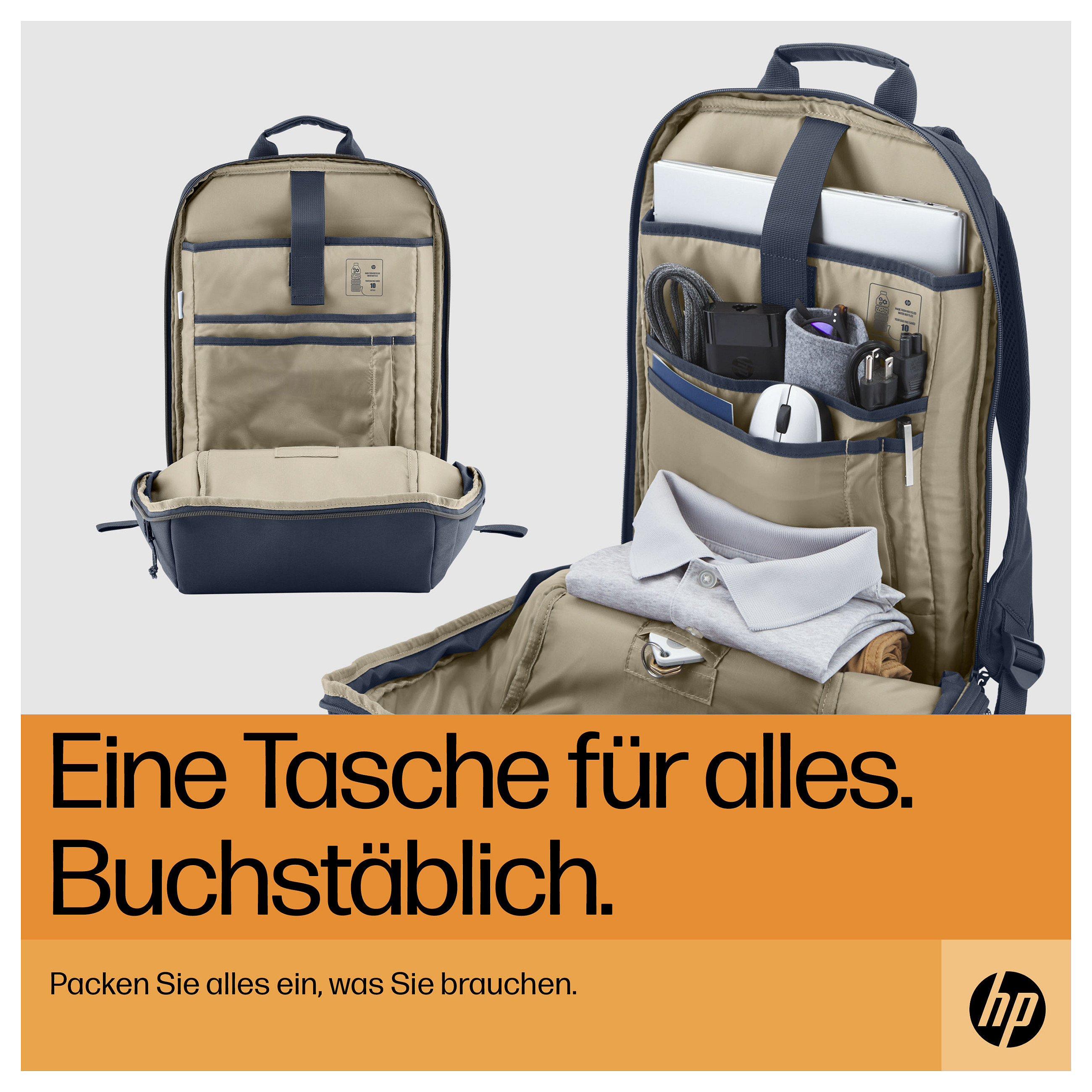 Ruksak HP TRAVEL 15.6 (siva boja, 18 L, poliester)-6
