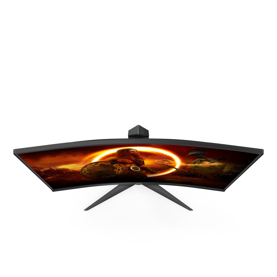 Gaming monitor AOC CQ27G2S/BK (27" VA, 165Hz, HDR10, 2560 x 1440 QHD, zakrivljeni crno, crveni)-5