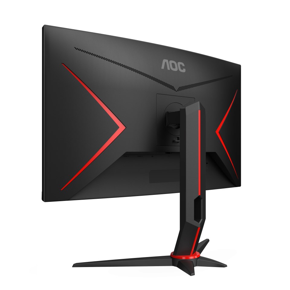 Gaming monitor AOC CQ27G2S/BK (27" VA, 165Hz, HDR10, 2560 x 1440 QHD, zakrivljeni crno, crveni)-2