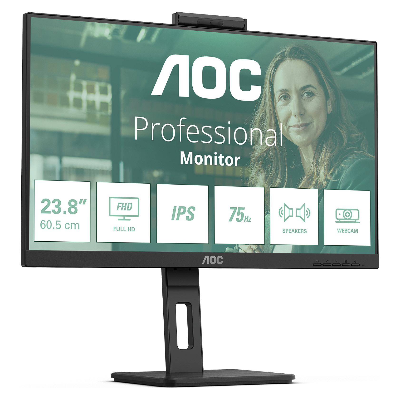 Monitor AOC 24P3QW (23.8" ips, 75hz, 1920 x 1080 fhd)-1
