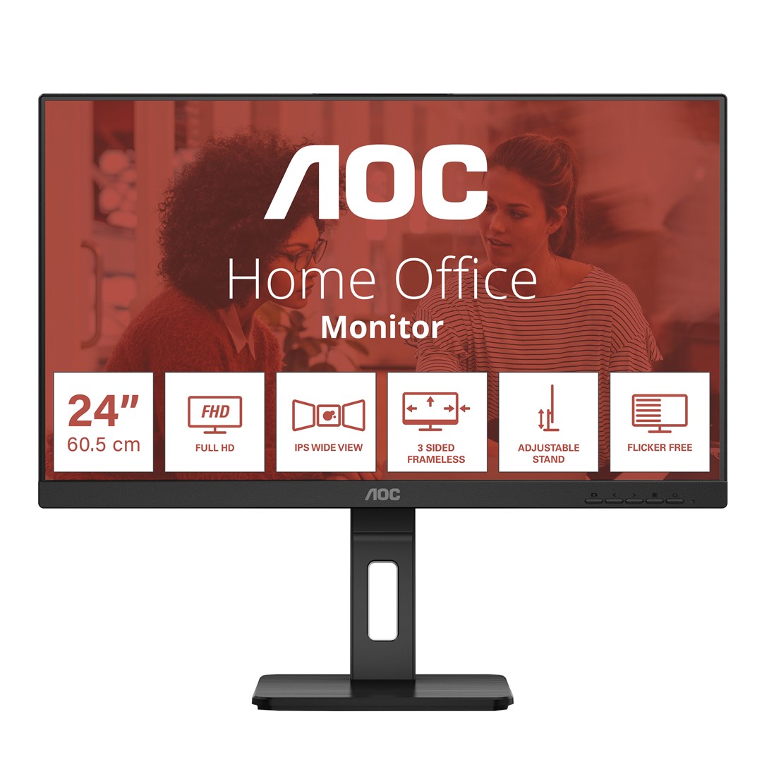 Monitor AOC E3 24E3QAF (24" IPS, 75Hz, HDR, 1920 x 1080 FHD crni)-0