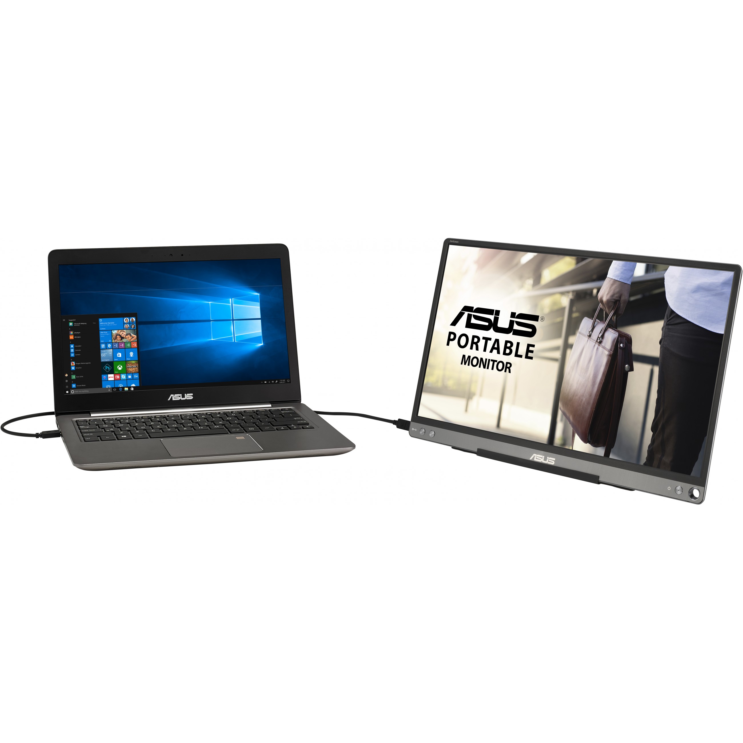 Prijenosni monitor ASUS ZENSCREEN MB16ACE (39.6 cm, 1920 x 1080 piksela, Full HD, siva boja)-5