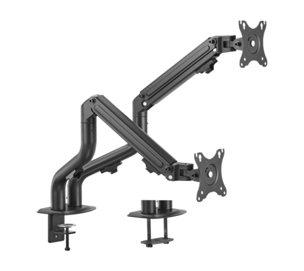 Podesiva ruka za montažu dva zaslona na stol GEMBIRD MA-DA2-02 (nagib, 17”-32”, do 8 kg)-0