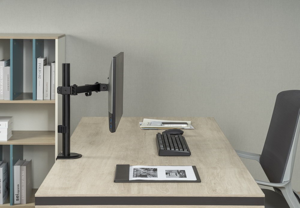 Gembird MA-D1-03 monitor mount / stand 81.3 cm (32") Black Desk-7