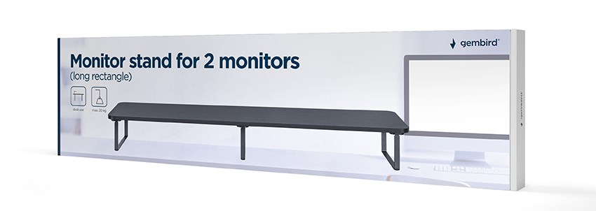 Stalak za dva monitora GEMBIRD MS-TABLE2-01 (stolni) crna-27