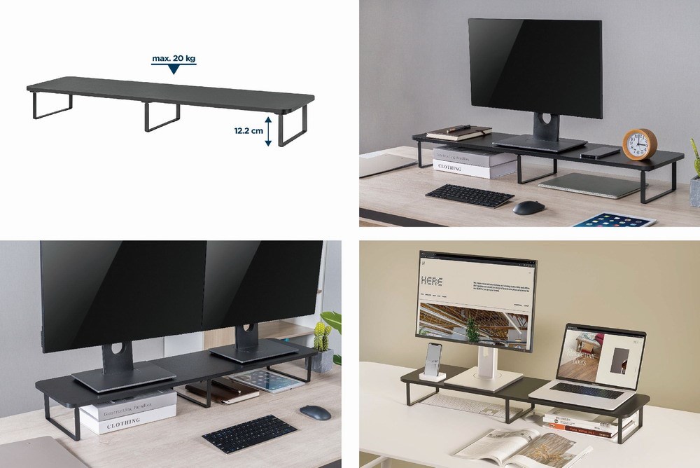 Stalak za dva monitora GEMBIRD MS-TABLE2-01 (stolni) crna-25